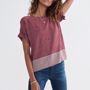 Madewell silk premiere bow-back tee
